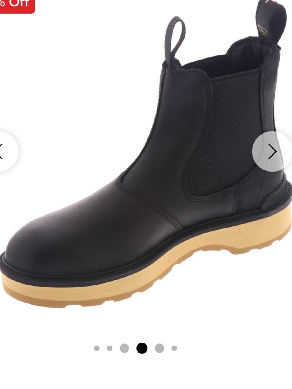 EUC Sorel Black Hi-Line Chelsea Boots with Tan Outsole -Size 6.5